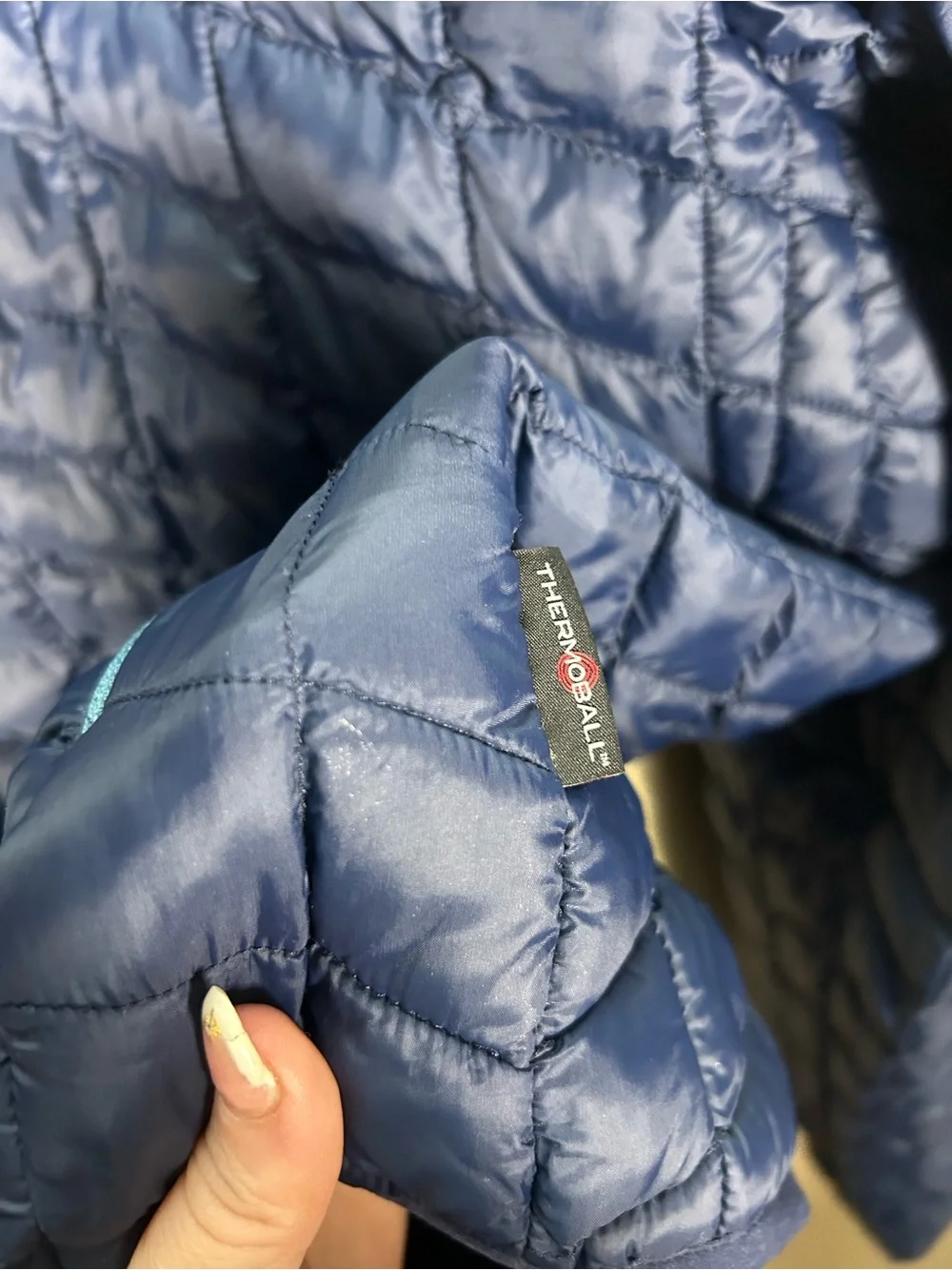 The North Face Men’s Thermoball Navy Blue Quilted Full Zip Jacket Size XXL